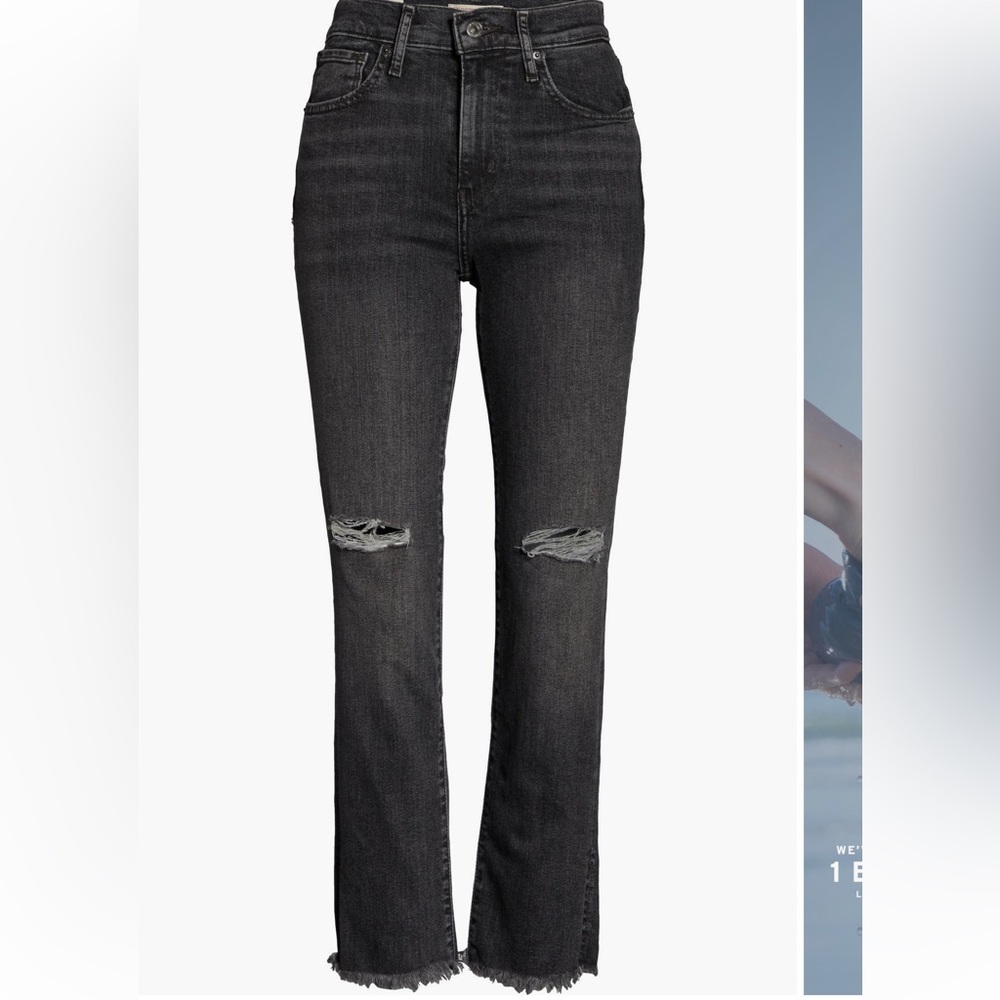Levi’s 724 Ripped High Waist Crop Jeans